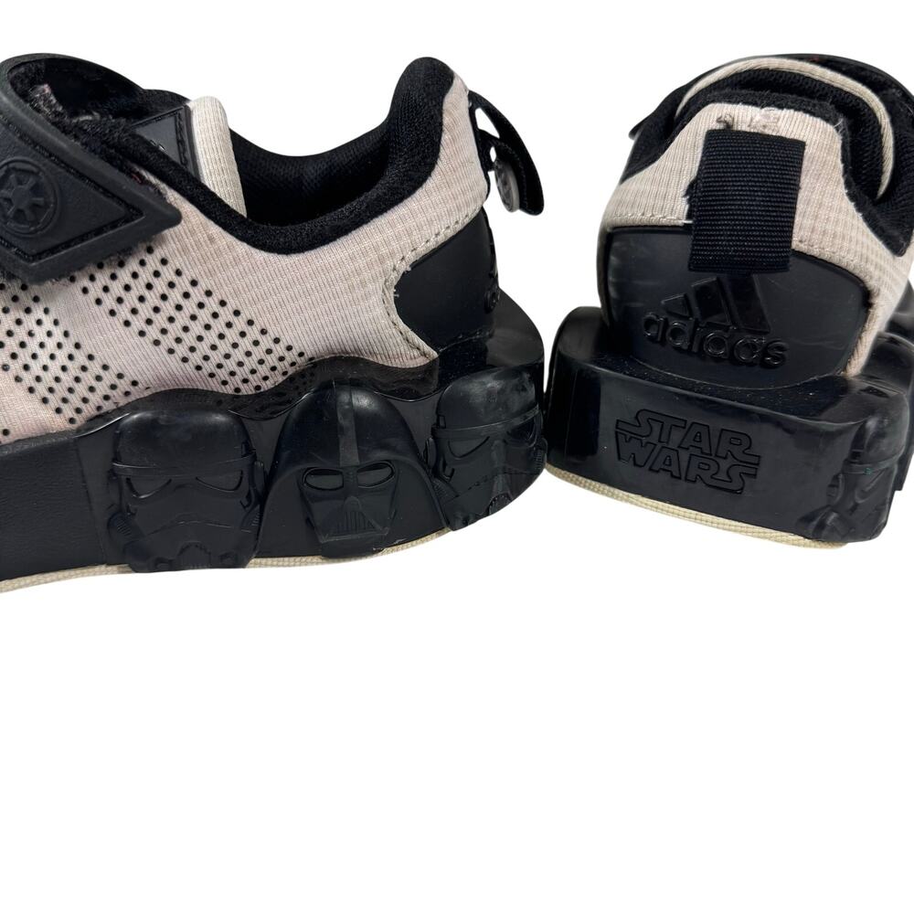 Adidas Black Star Wars Runner Sneakers Toddler Size 12 Kids Shoes - Picture 2 of 7